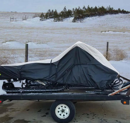 600D Snowmobile Travel and Storage Cover Compatible for 2004-2004 Model Year Ski Doo Bombardier GSX LIMITED 2 UP 800 Sleds. Slush and Mud Protection