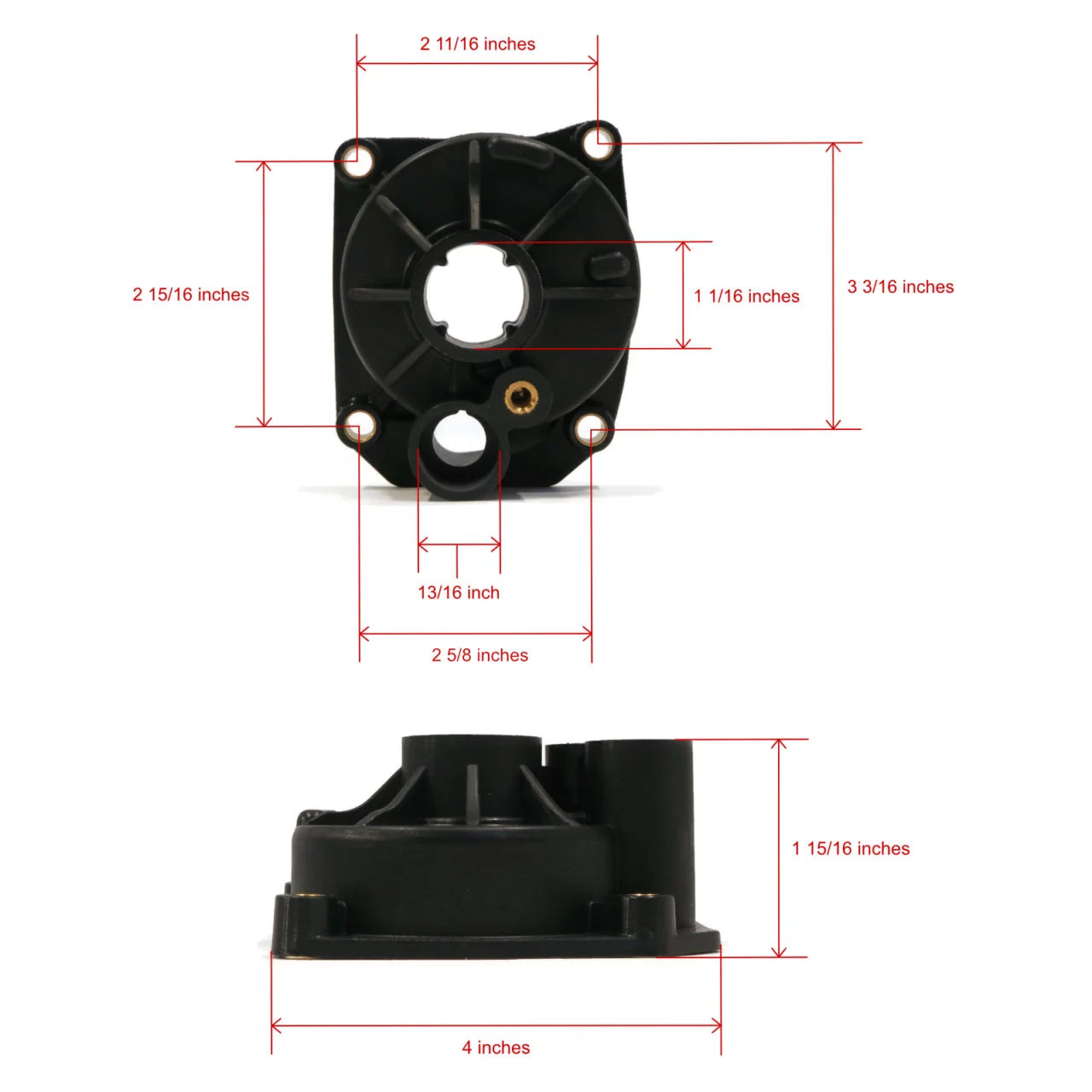 The ROP Shop | Water Pump Impeller, Housing Kit For 1991 Johnson 65 HP J65WMLEIB Outboard Motor