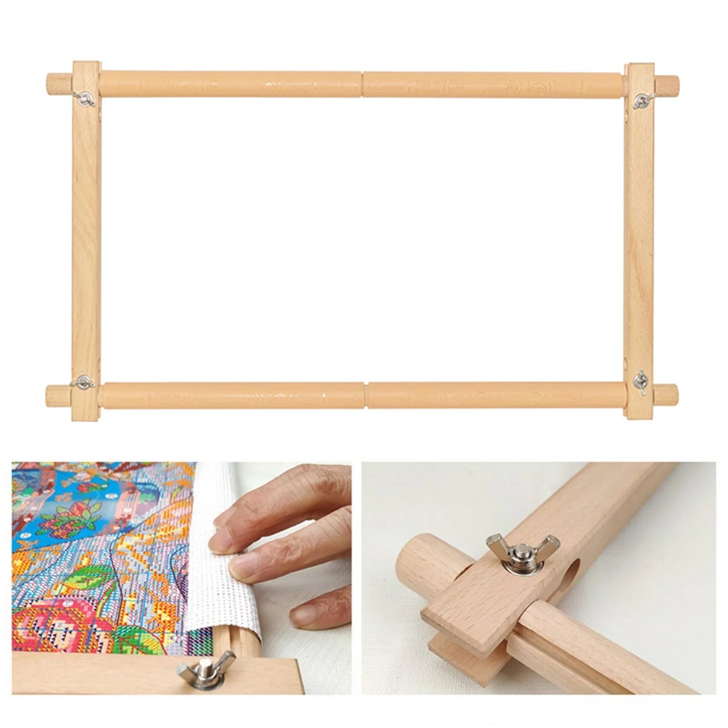 1X Tapestry Scroll Embroidery Frame Holder Cross Stitch Quilting Hoop