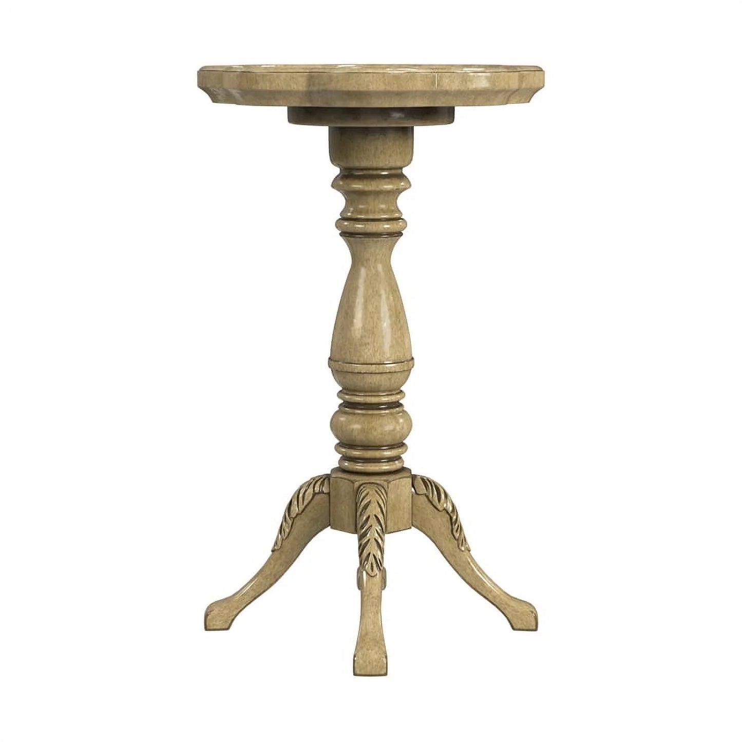 Butler Specialty Whitman Antique Beige Scalloped Edge Accent Table