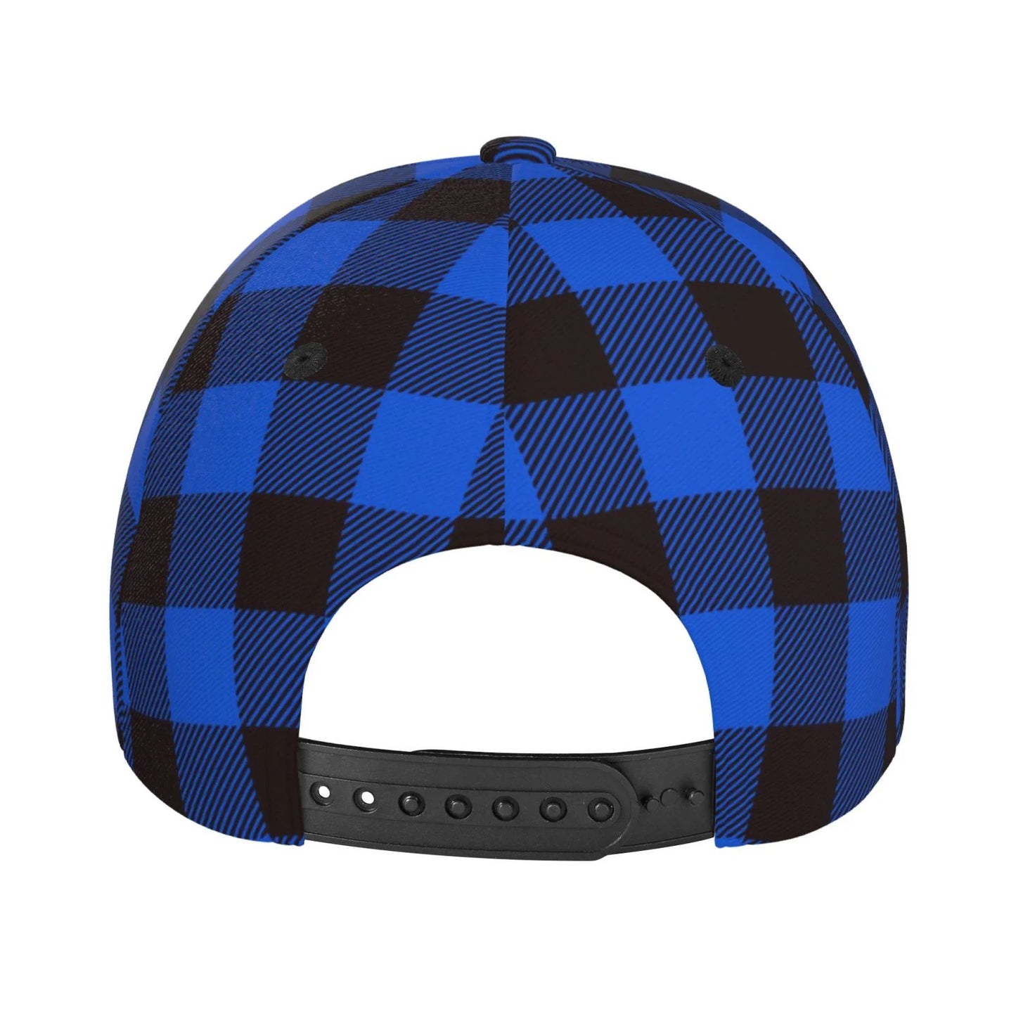 Balery Baseball Cap Adjustable Size for Running Workouts and Outdoor Activities All Seasons Dad Hat(Buffalo Plaid Blue Black)