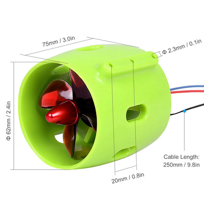 Suzicca 1000KV Underwater Brushless Motor Clockwise with with 4-Blade Propellers 12-24V Waterproof Electric Motor Drive Engine for Bait Boat Nest Ship