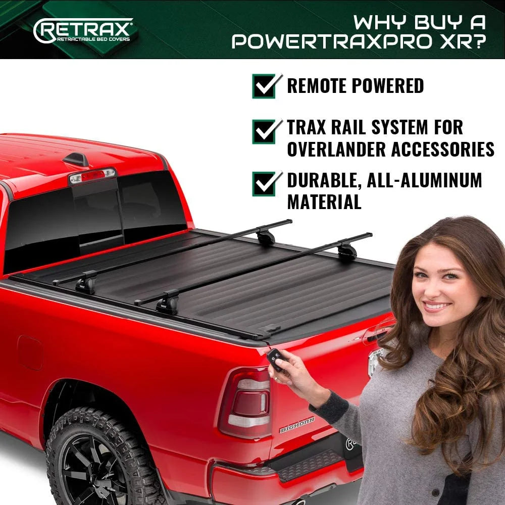 Retrax By Realtruck PowertraPRO XR Retractable Truck Bed Tonneau Cover | T-90860 | Compatible With Select 2022-2023 Toyota Tundra w/o Deck Rail System 5' 7" Bed (66.7")