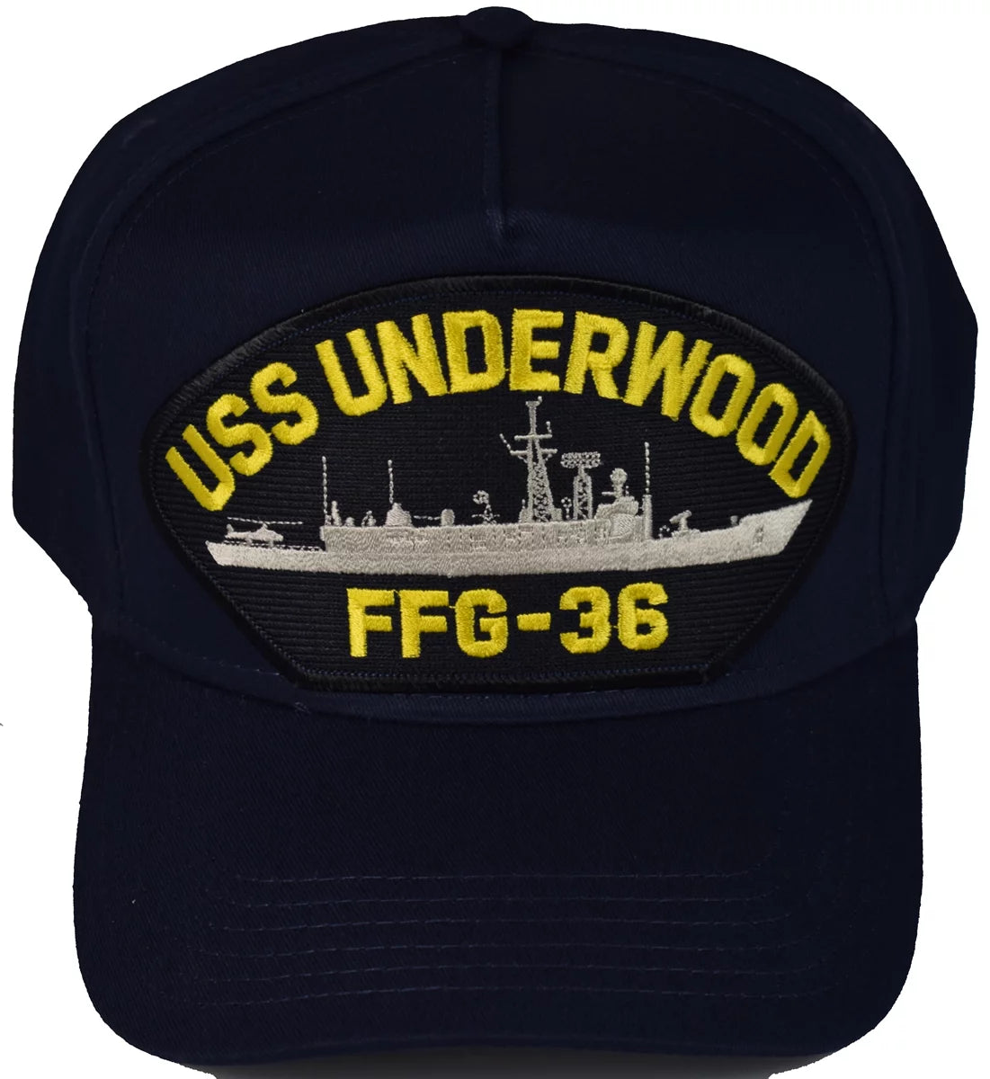 USS UNDERWOOD FFG-36 SHIP HAT - NAVY BLUE - Veteran Owned Business