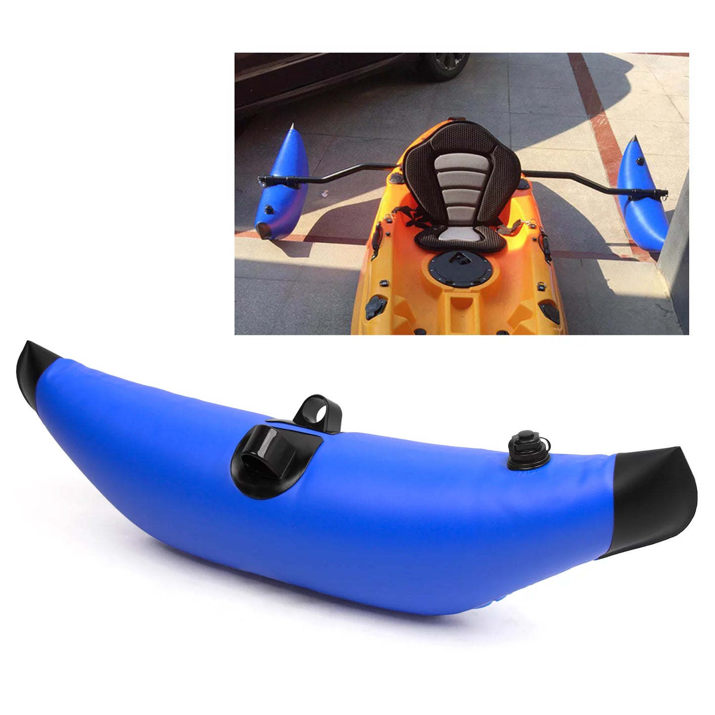 Aibecy Kayak Float,Inflatable Float With Float Stabilizer Kit Float With Sidekick Arms Rod Boat Pvc Inflatable Float With Sidekick Arms Sidekick Arms Rod Boat Float Stabilizer Rod Boat Float Eryue