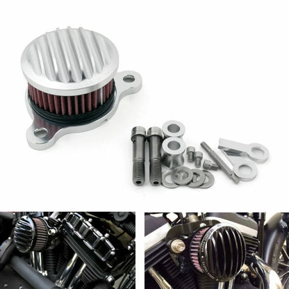 Air Cleaner Intake Filter System Kit for Harley-Davidson Sportster XL883 XL1200 1988-2015 in Silver