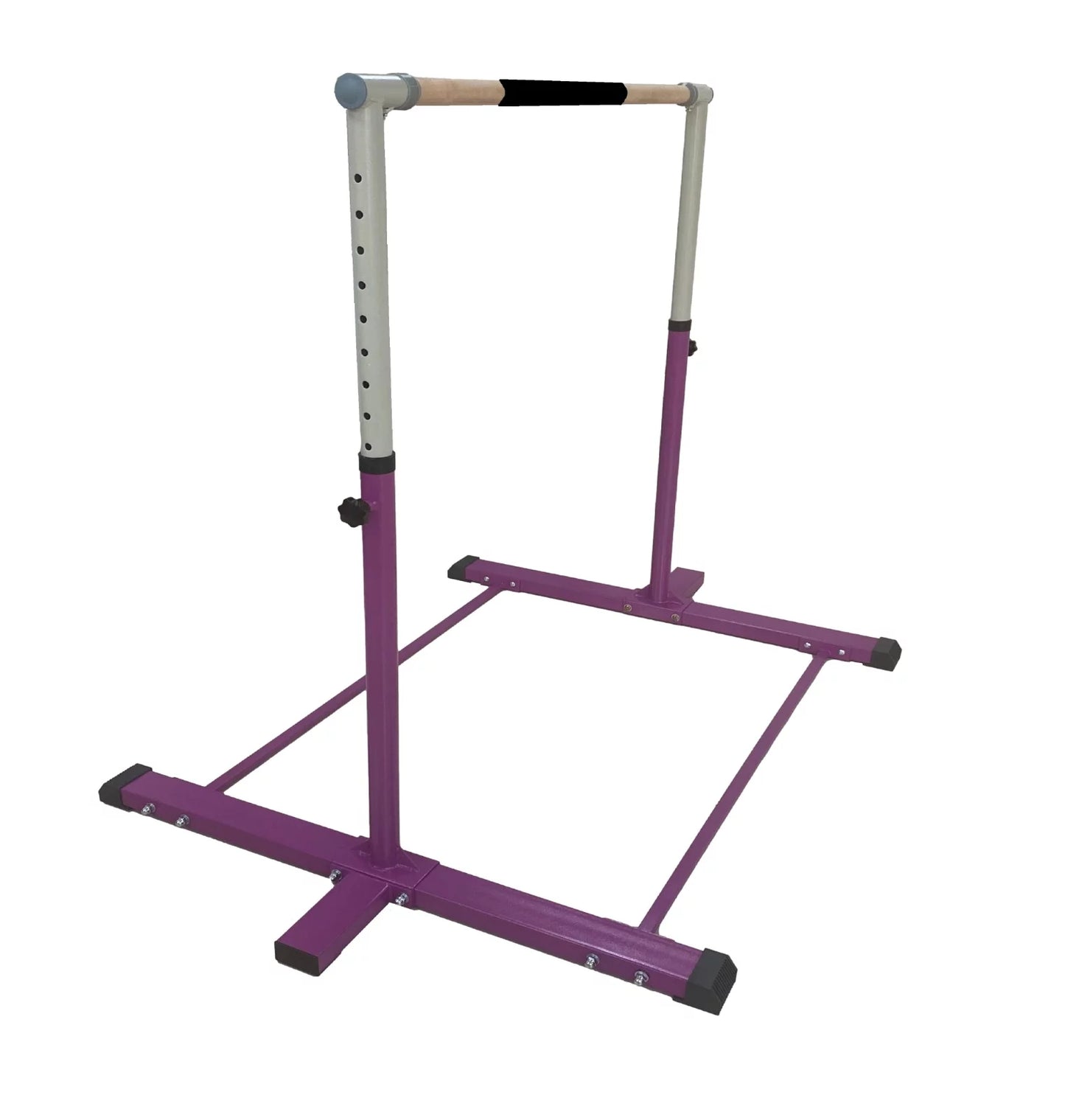 Athletic Bar Gymnastics Bar Kip Bar for Kids Gymnastic Training, Adjustable Height Horizontal Bar Professional Junior Gymnast Gymnastic Bar, Asymmetric Bar Expandable 3 to 5 FT Cushioned Bar Purple