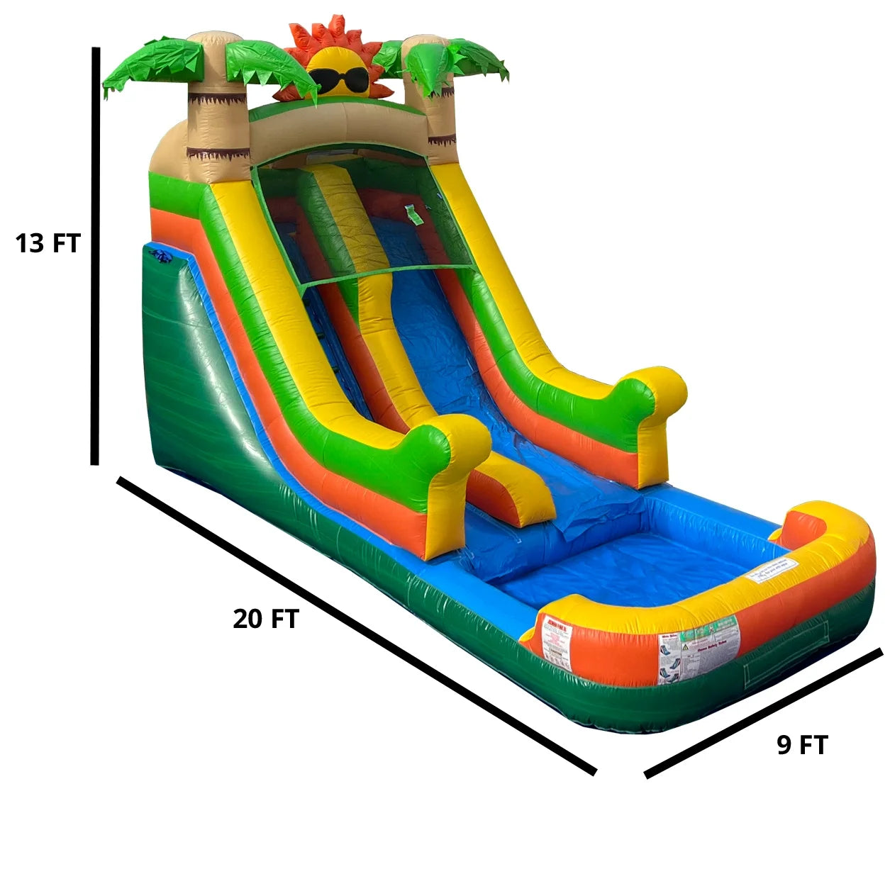 13' Semi-Sunny Water Slide