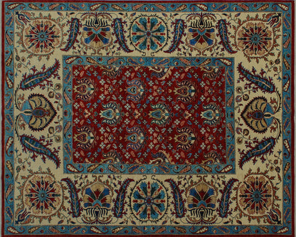 Aria Dona Red/Ivory Rug, 8'1" x 9'9"