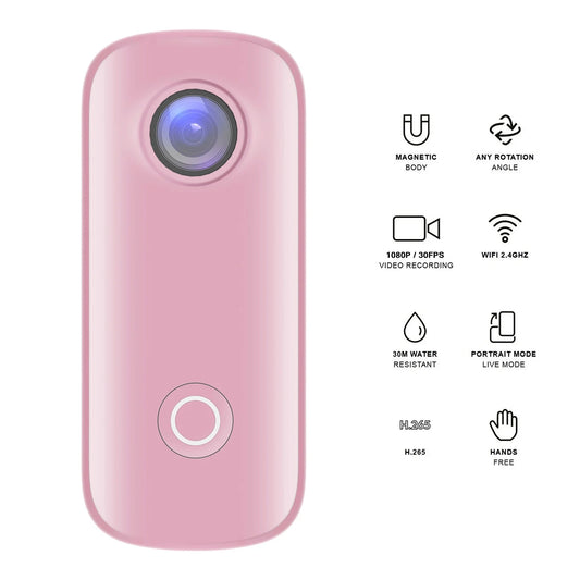 camera,Waterproof Case Clip Camera C100Camera 30m Waterproof Clip Camera Battery App Eryue Battery W1f1 App C100 Camera Waterproof Clip Body Camera Video Built-in Battery