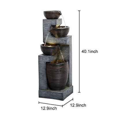 Cliffdell Resin outdoor Fountain With Light