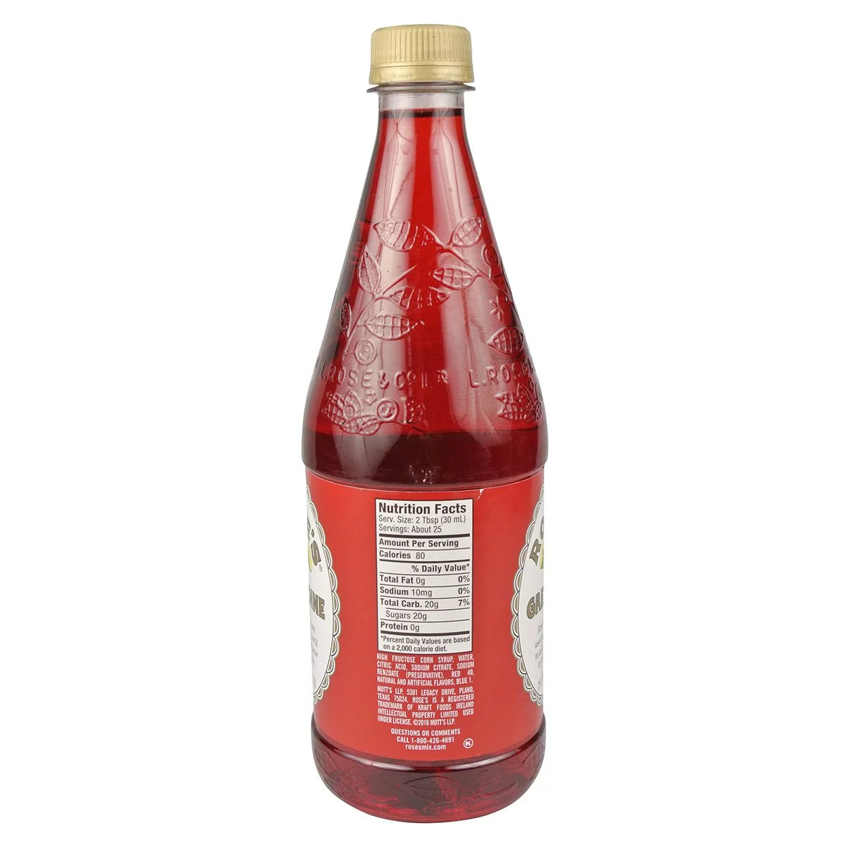 Rose's 25 Oz Original Grenadine Sold As: Case