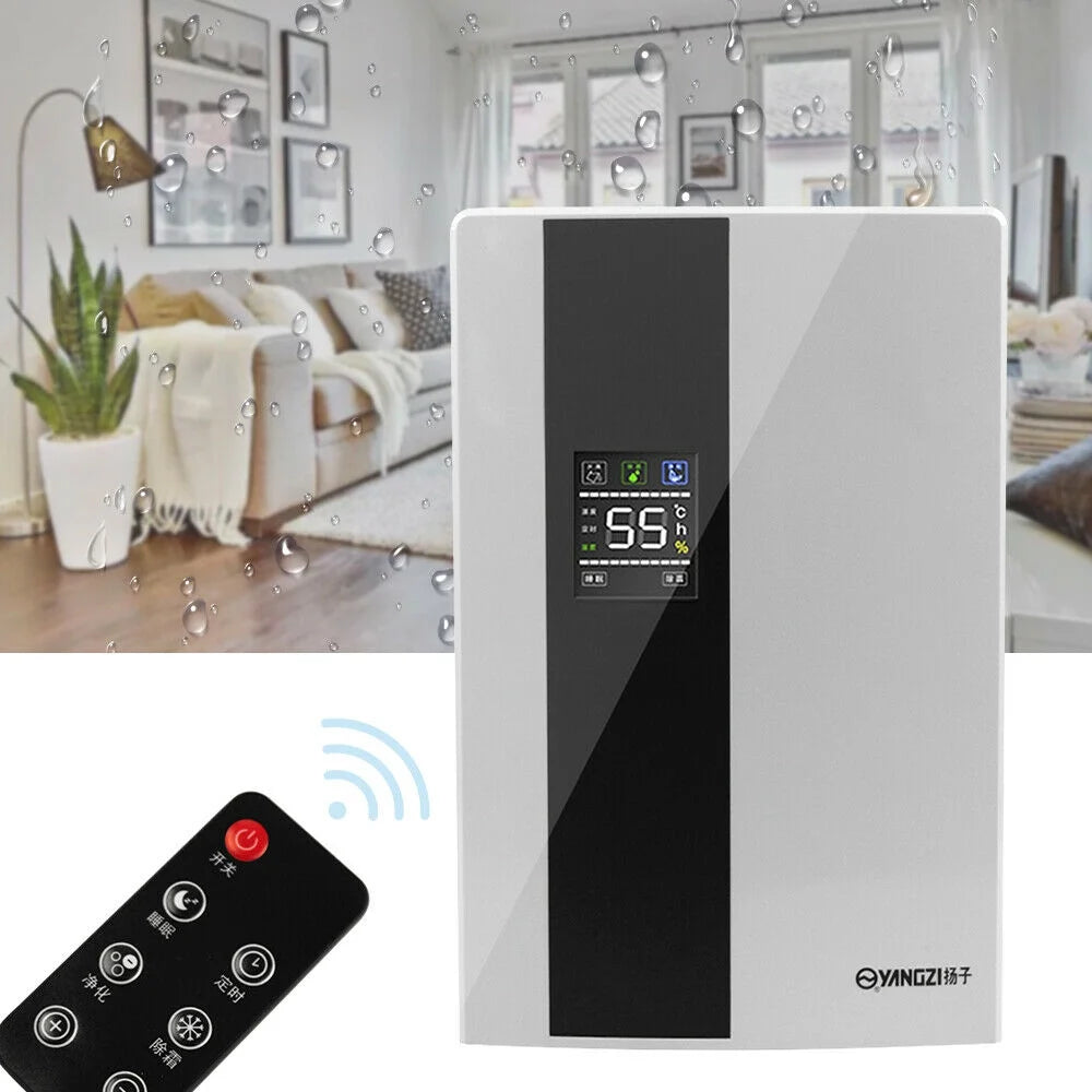 2.2L Remote Intelligent Dehumidifier 90W W/ Sleep Mode fits Bedroom, Living Room, Quiet Dehumidifier for Home