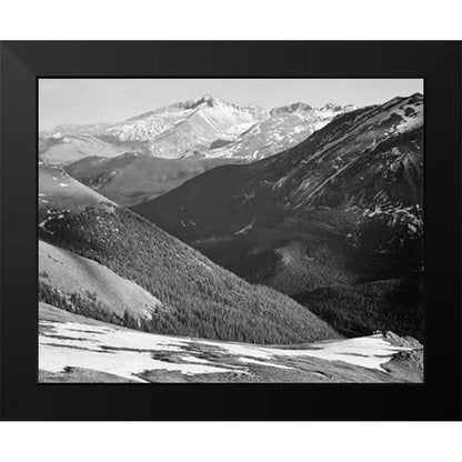 Adams, Ansel 14x12 Black Modern Framed Museum Art Print Titled - Longs Peak in Rocky Mountain National Park, Colorado, ca. 1941-1942