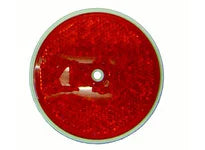 Cortina 13-099-32 3-3/8" Dia. Reflector - Center Hole Mount - Red (20 Pack)