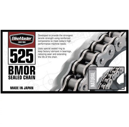 BIKEMASTER 525 BMOR Sealed Chain Natural with MAXIMA Wax, JT Front & Rear Sprocket Kit for Street BMW F800 GS 2008-2013