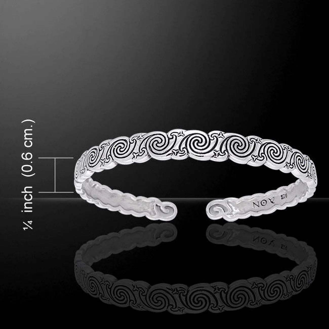 Cari Buziak Kell's Spirals Celtic Cuff Sterling Silver Bracelet Peter Stone Fine