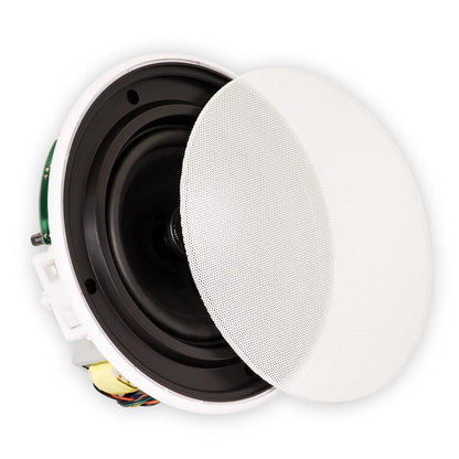 Theater Solutions TSQ670 Flush Mount 70 Volt Speakers with 6.5" Woofers In Ceiling 12 Pair Pack