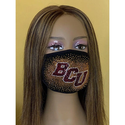 Bethune Cookman University Bling Face Mask with Filter