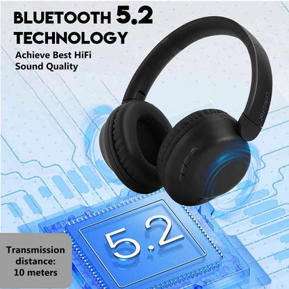 UrbanX UX991 Wireless Bluetooth Stereo Earphones High Resolution Audio Deep Bass Superior Comfort Over The Ear Headphones with Mic for HTC Desire 825 phone Call Support