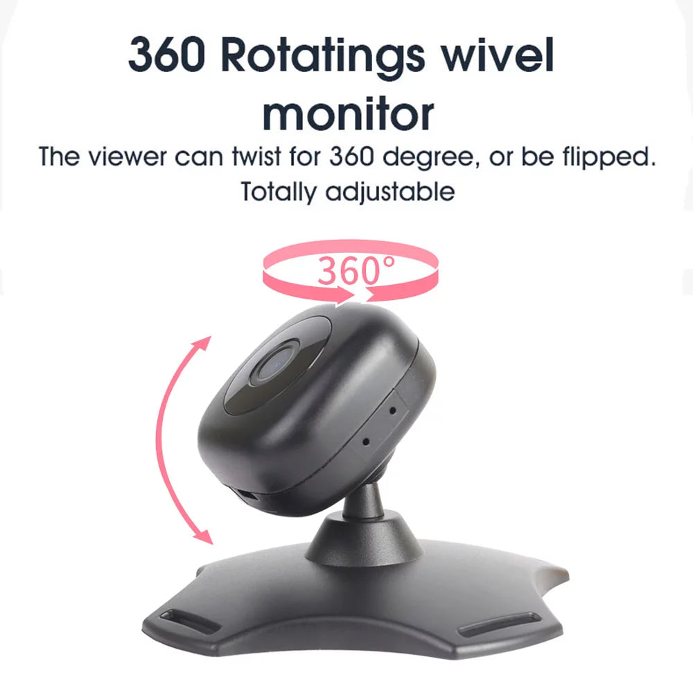 WiFi Baby Car Monitor Wireless Monitor Camera for Baby Rear Facing Chair 360° Rotation Night Vision USB Powered Baby Car Mirror Camera