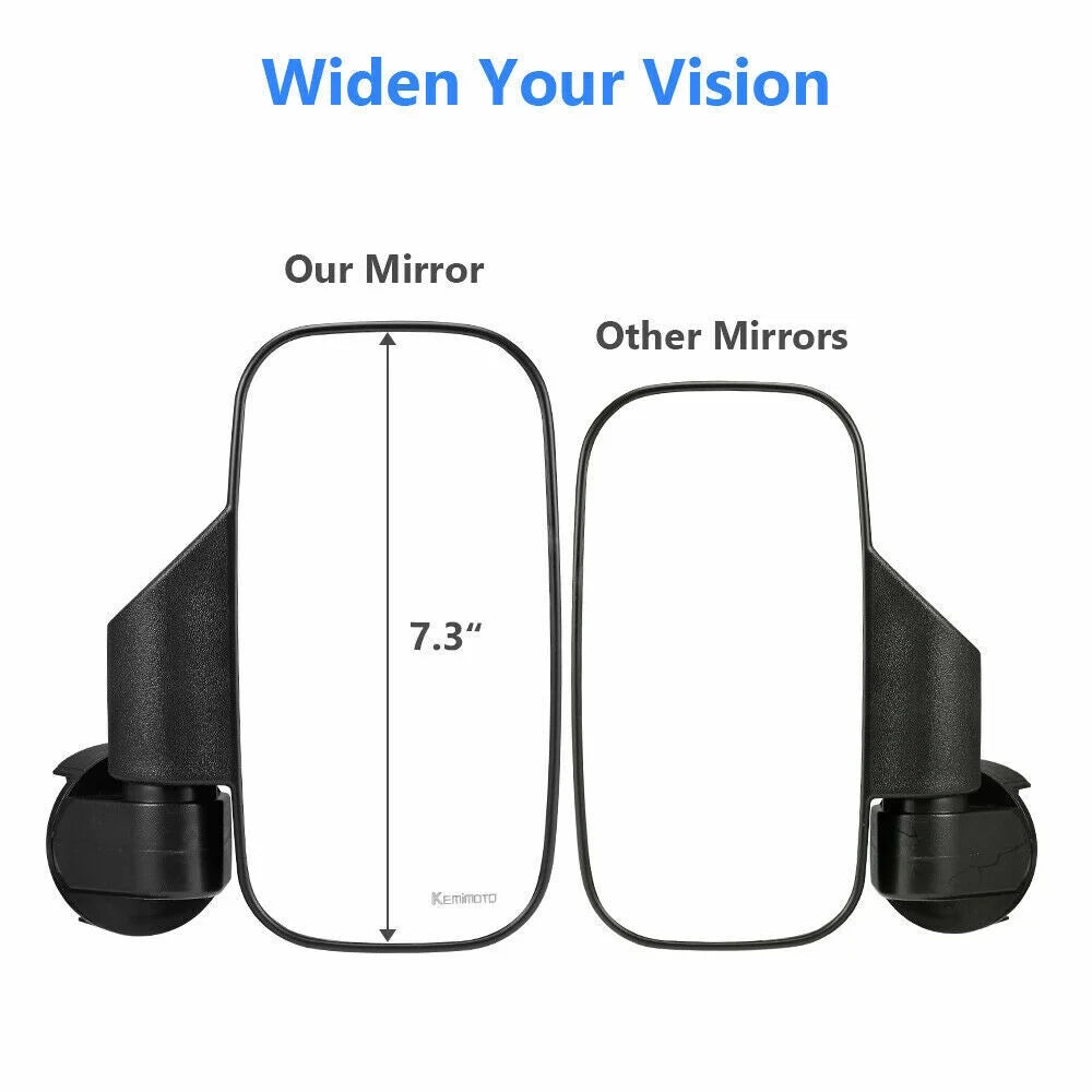 UTV Rear View Mirrors Set 1.75"-2" Bar Clamp Center Mirrors Compatible with Polaris RZR 900 1000 Can-Am X3