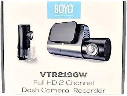 BOYO VTR219GW -Full HD 2 Channel Dash Camera Recorder