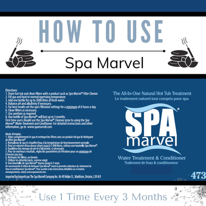 Spa Marvel Treatment and Conditioner 16oz, Spa Marvel Cleanser, Spa Marvel Cleaner and Spa Marvel X10 Pre-Filter + FREE Scum Absorber