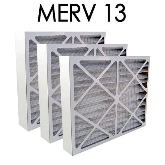 16x25x4 MERV 13 Pleated Air Filter 3PK | 15.5x24.5x3.625 - Actual Size