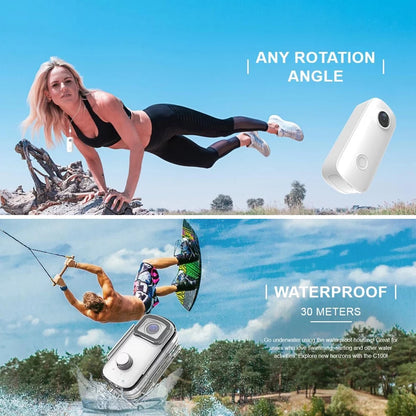 camera,Waterproof Case Clip Camera C100Camera 30m Waterproof Clip Camera Battery App Eryue Battery W1f1 App C100 Camera Waterproof Clip Body Camera Video Built-in Battery