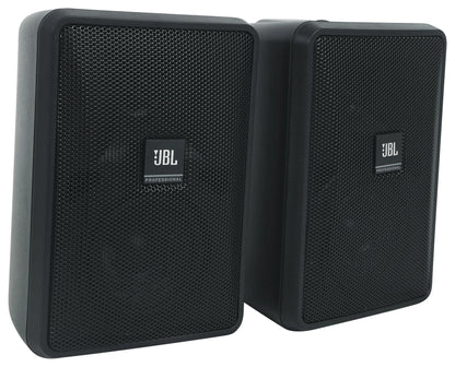 (4) JBL Control 23-1 Black 3" Indoor/Outdoor 70v Commercial Wall Speakers + Amp