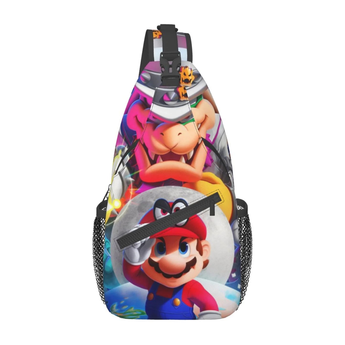 Super Mario Odyssey Chest Bags Crossbody Sling Backpack Unisex Travel Hiking Daypack Shoulder Bag Gifts For Women Men