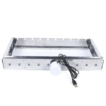 Automatic Rolling BBQ Grill Electric Grill Stainless Steel for Camping Cooking