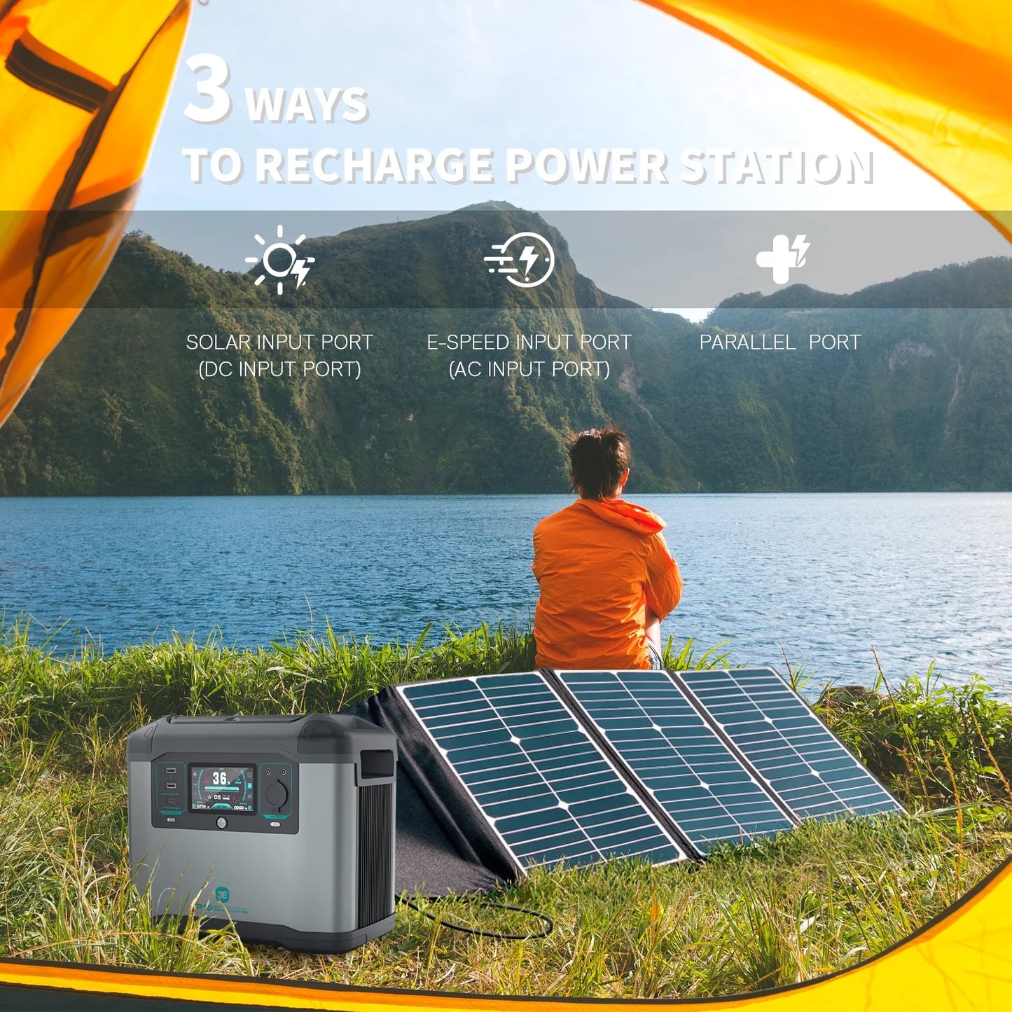 WHDZ Portable Power Station 1008Wh,1500W Solar Generator Quick Charge, Charge up to 8 Devices,Backup Battery for Home Camping Emergency Use