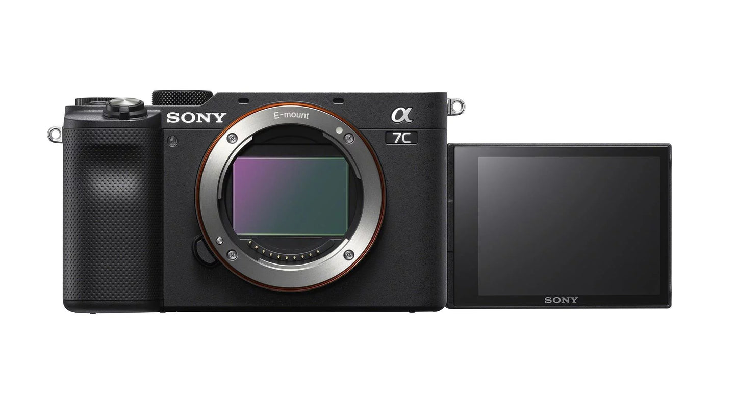 Sony Alpha a7C Full-Frame Compact Mirrorless Camera Body (Black) Bundle