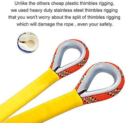 X XBEN Outdoor Climbing Rope 50M(160ft) Static Rock Climbing Rope for Escape Rope Ice Climbing Equipment Fire Rescue Parachute