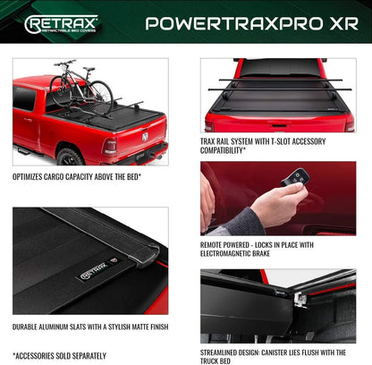 Retrax By Realtruck PowertraPRO XR Retractable Truck Bed Tonneau Cover | T-90860 | Compatible With Select 2022-2023 Toyota Tundra w/o Deck Rail System 5' 7" Bed (66.7")