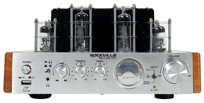 Rockville BluTube WD Bluetooth Tube Amplifier/Home Receiver + (2) Tower Speakers