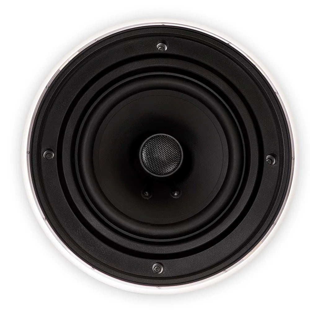 Theater Solutions TSQ670 Flush Mount 70 Volt Speakers with 6.5" Woofers In Ceiling 12 Pair Pack