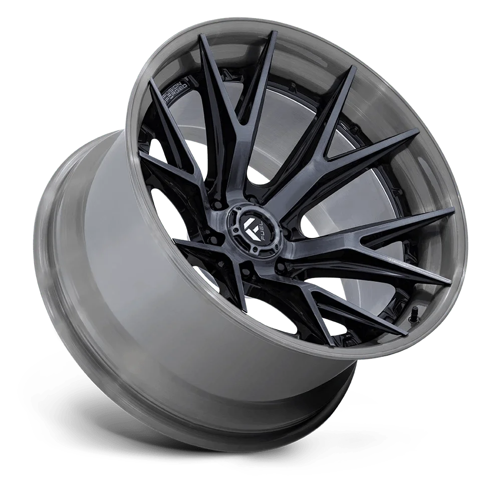 20x10 Fuel FC402 Catalyst Gloss Black W/ Brushed Gray FORGED Wheel 6x135 (-18mm)