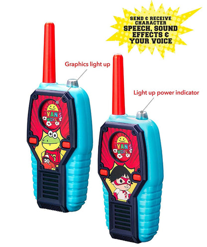 Ryans World FRS Walkie Talkies for Kids with Lights and Sounds