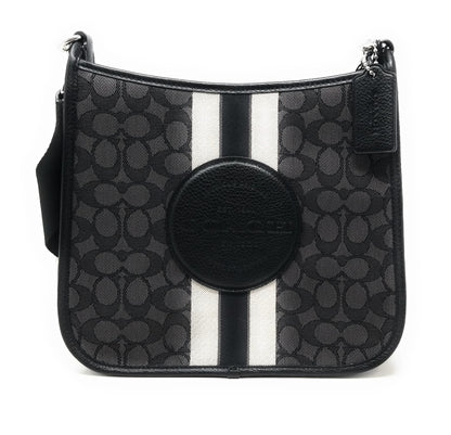 Coach Dempsey Black Patch File Crossbody Bag