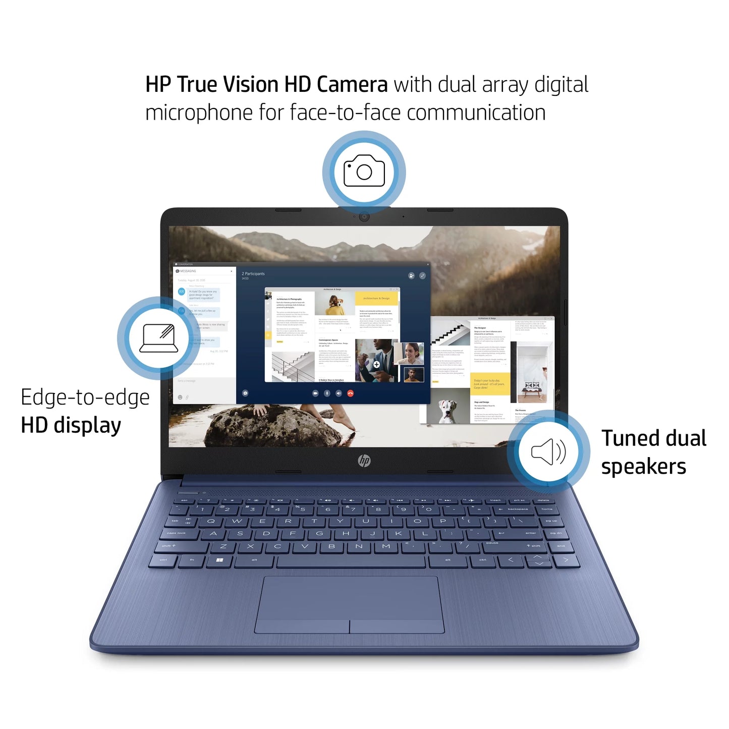 Restored HP 14-cf2111wm Stream 14" HD Celeron N4120 1.1GHz Intel UHD Graphics 600 4GB RAM 64GB SSD Win 11 Home Blue (Refurbished)