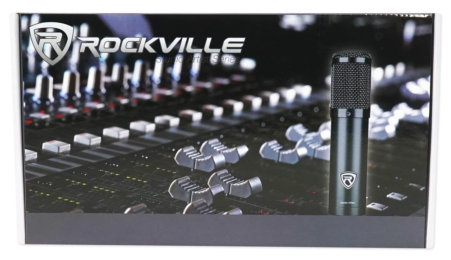 Rockville RCM PRO Studio/Recording Podcast Condenser Microphone+Isolation Shield