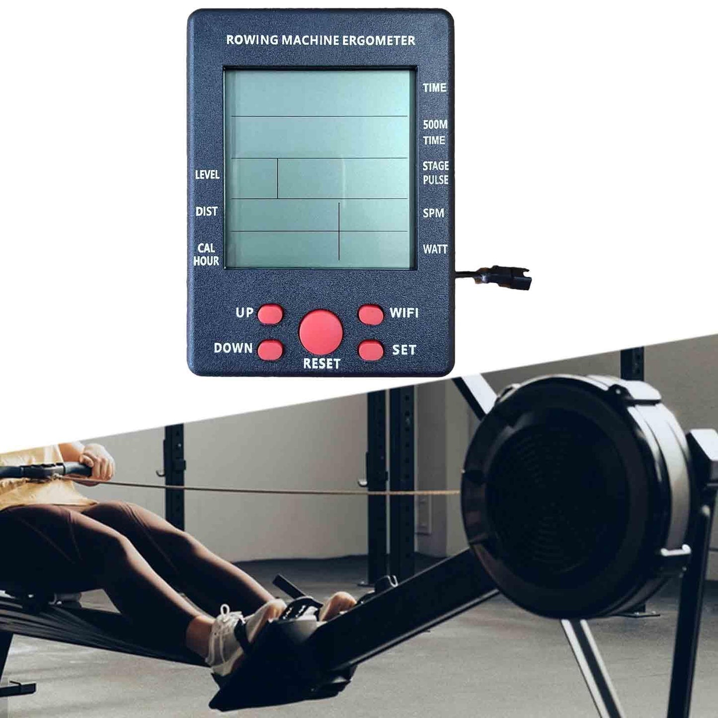 BAOSITY Rowing Machine Counter Fitness Equipment Replacement Part Exercise Cycle Indoor Measurement Accessories Rowing Machine Display