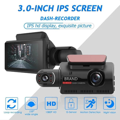 1080P WIFI Dash Cam Front And Rear And Interior 3 Cameras With GPS Dual Lens Car DVR Night DashCam Vehicle Camera Auto