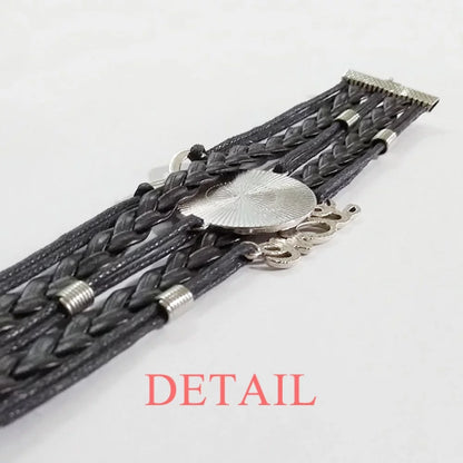 Spring Liberty White House USA Graffiti Bracelet Love Accessory Twisted Leather Knitting Rope Wristband