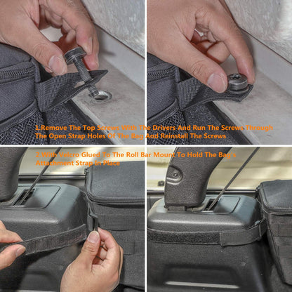 Trunk Bag Rear Tool Organizer Pocket for Jeep JL 4 Doors 2018-2024 Stowing Tidying Interior Accessories