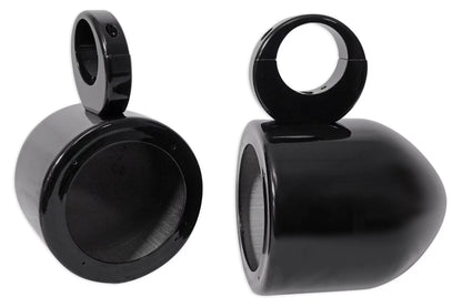 2) Rockville MAC525B 5.25" 360° Swivel Black Aluminum Surface Mount Speaker Pods