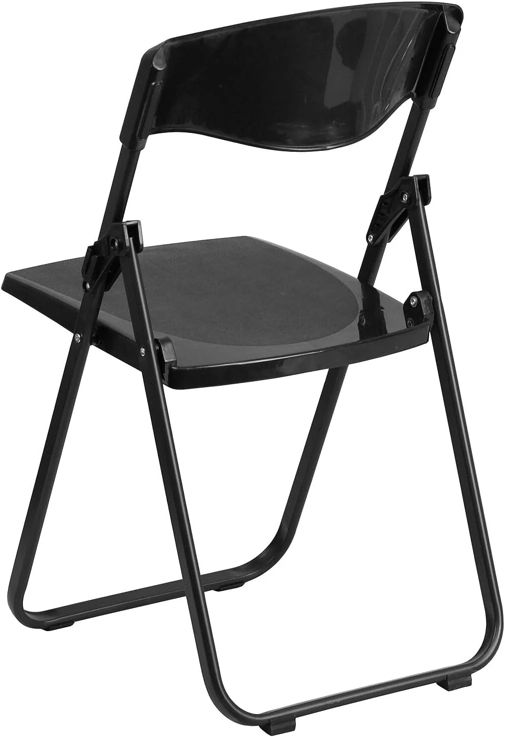 6 Pack HERCULES Series 500 Lb. Capacity Heavy Duty Black Plastic Folding Chair With Built-In Ganging Brackets